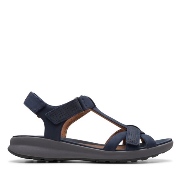 Clarks Womens Un Adorn Vibe Sandals Navy | CA-3627589